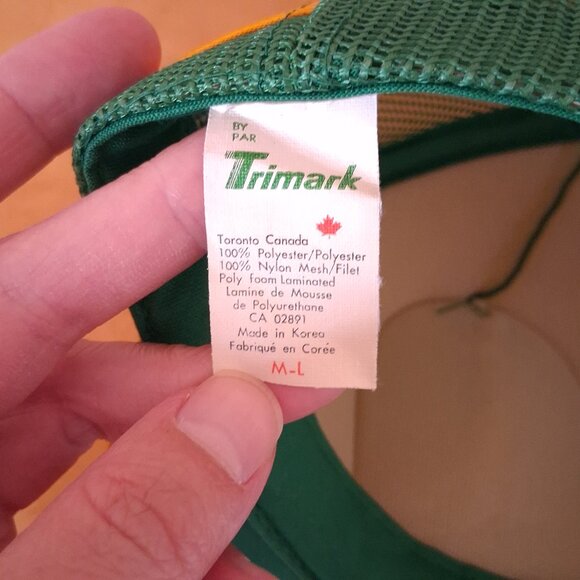 Vintage 1989 ABC National Bowling Tournament Wichita Green 3 Stripe Trucker Hat - Picture 9 of 12